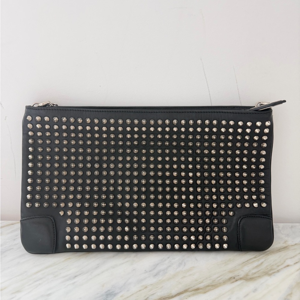 Christian Louboutin | Loubiposh Clutch Calf Paris/Spikes Blk/Sil
